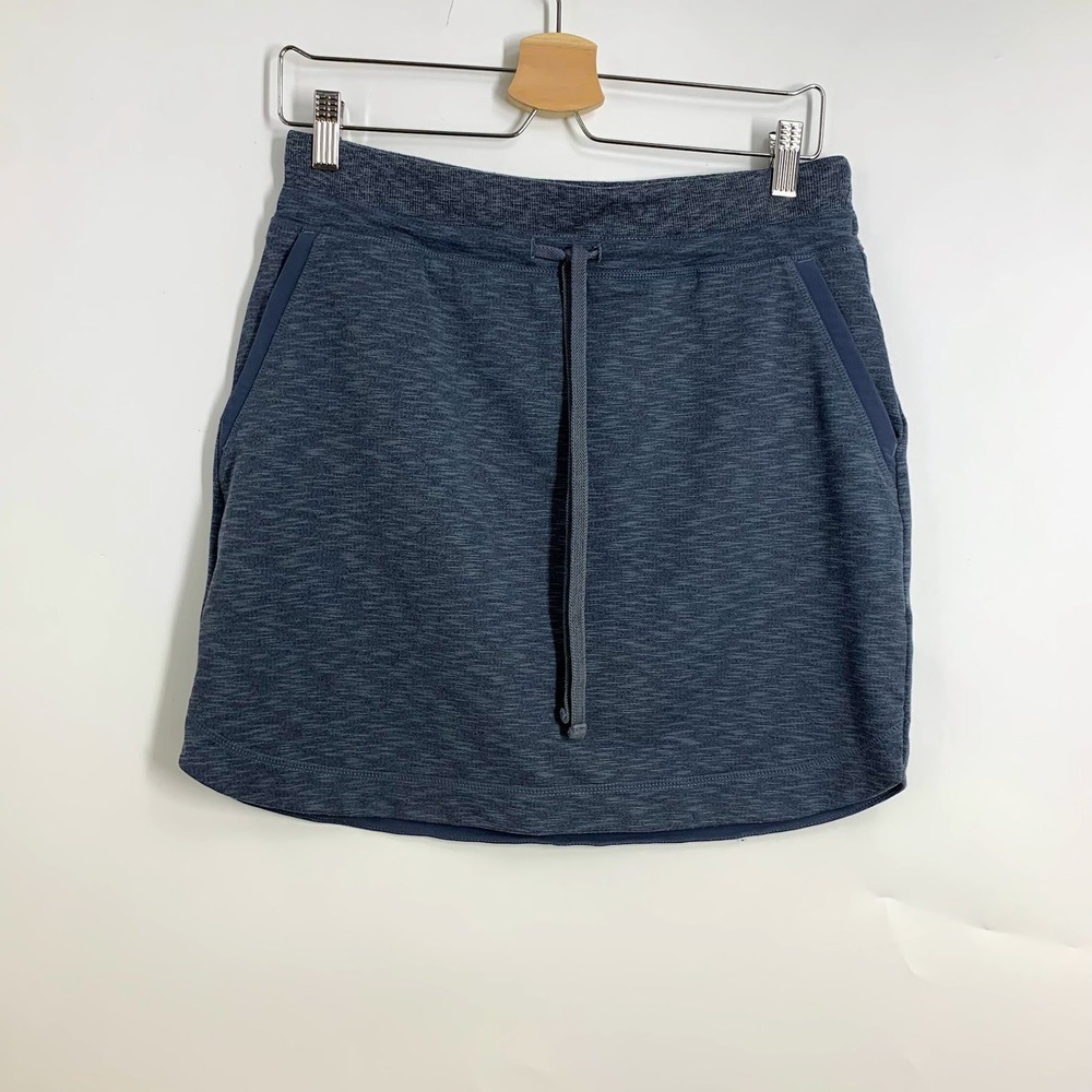 Athleta Womens Heathered Drawstring Active Pickleball Tennis Skirt Pockets SZ ST